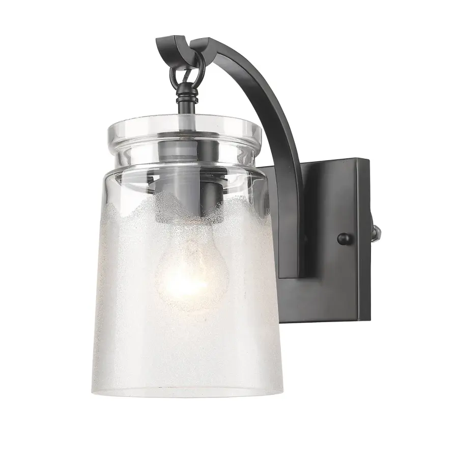 Golden Lighting Travers 1-Light Wall Sconce in Matte Black - Image 1