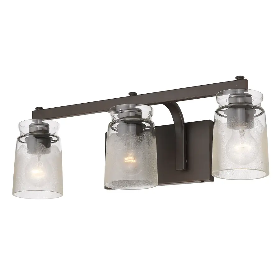 Travers Three Light Vanity Light in Rubbed Bronze - Image 1