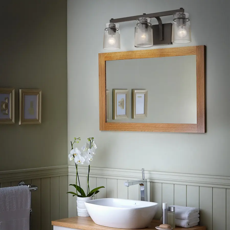 Travers Three Light Vanity Light in Rubbed Bronze - Image 5