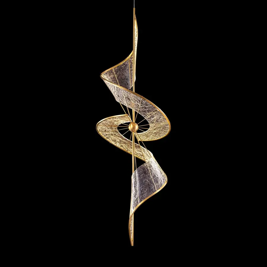 Ziva Aurora Integrated LED 71" Pendant in Brushed Champagne - Image 1