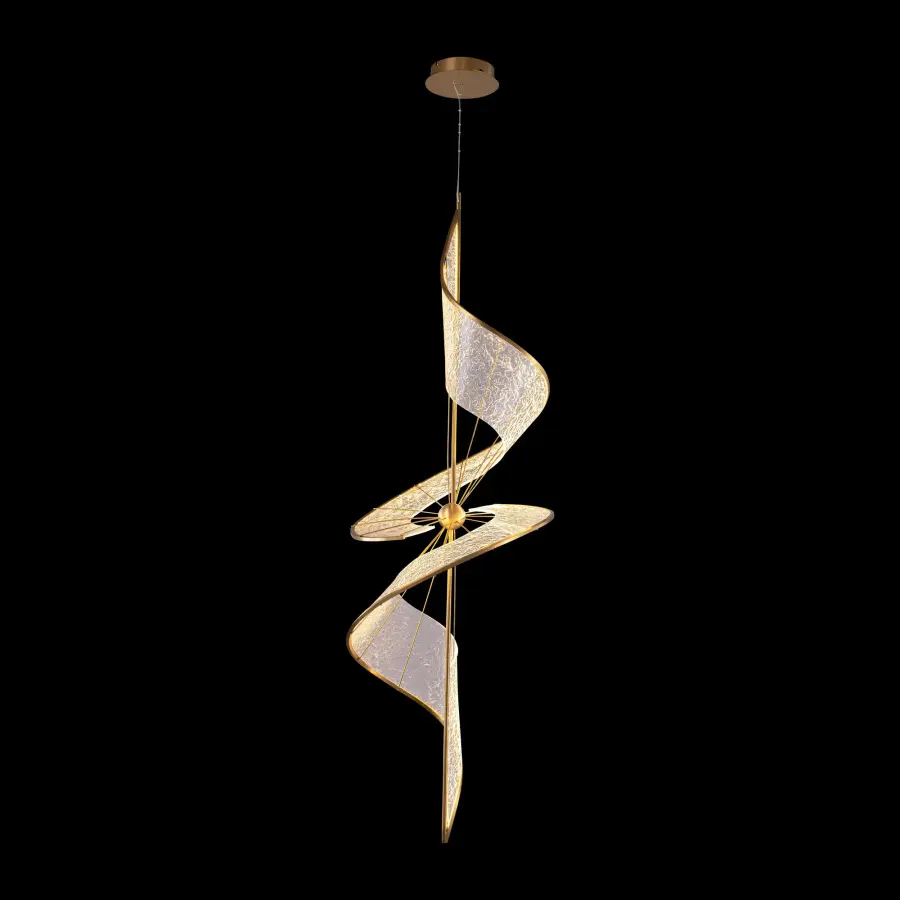 Ziva Aurora Integrated LED 71" Pendant in Brushed Champagne - Image 8
