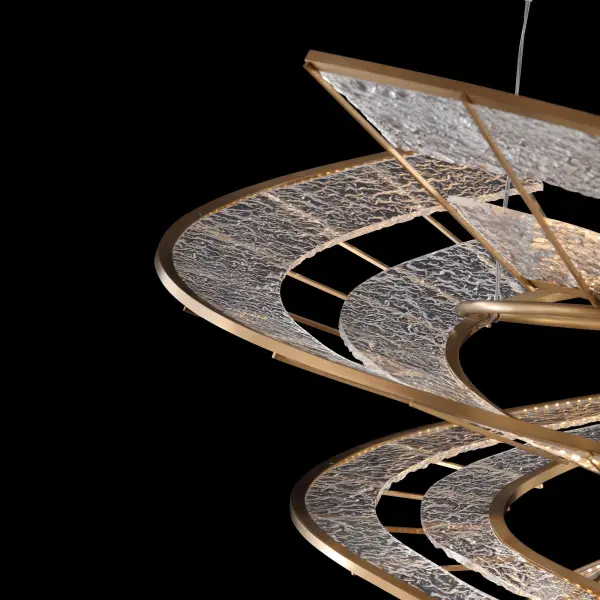Aurora Integrated LED 36" Pendant in Brushed Champagne - Image 3