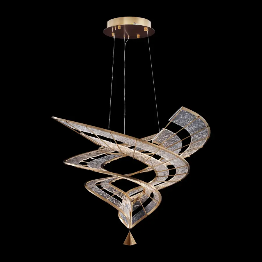 Aurora Integrated LED 36" Pendant in Brushed Champagne - Image 8