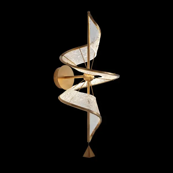 Aurora Integrated LED Wall Sconce in Brushed Champagne - Image 9