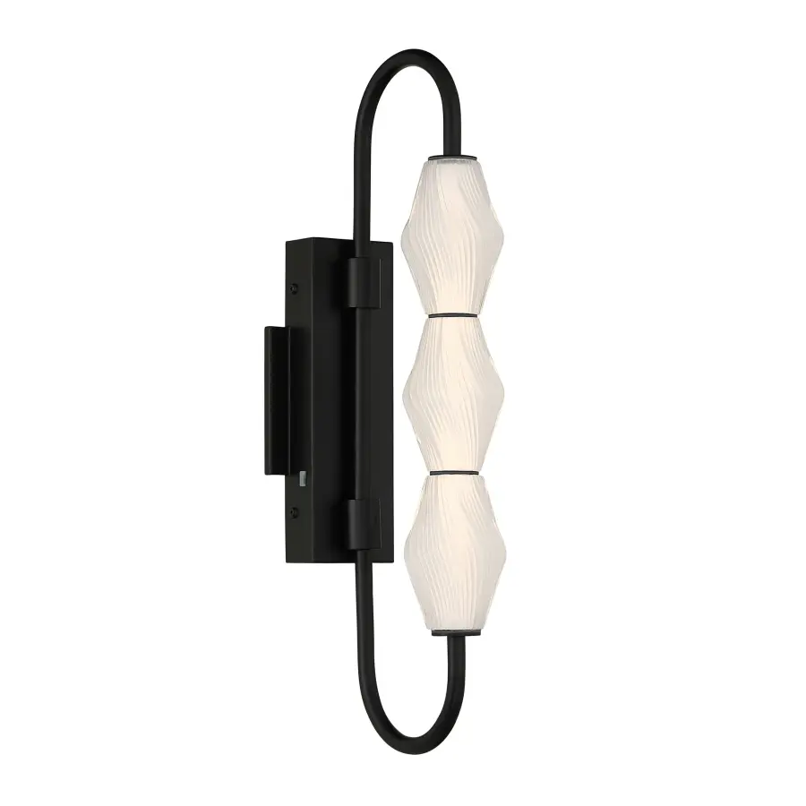 Geode LED Outdoor Wall Mount in Matte Black - Image 1
