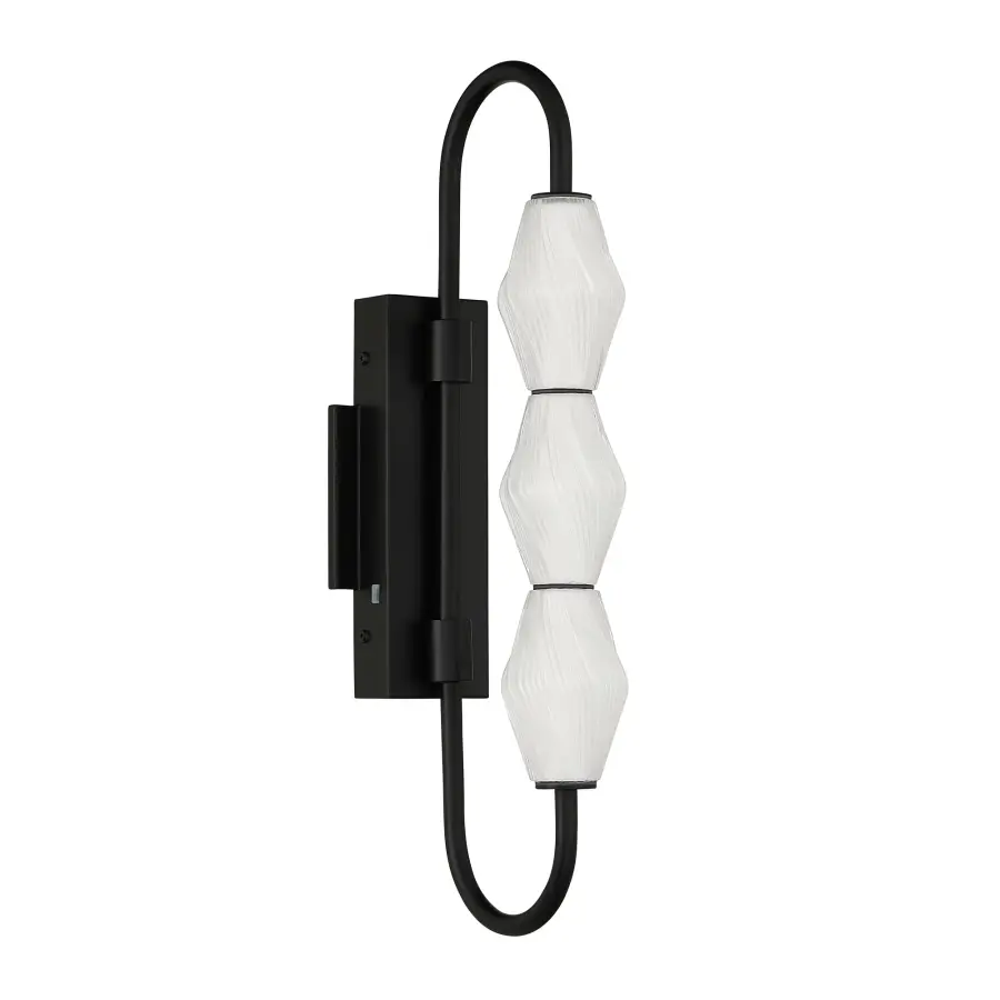 Geode LED Outdoor Wall Mount in Matte Black - Image 2