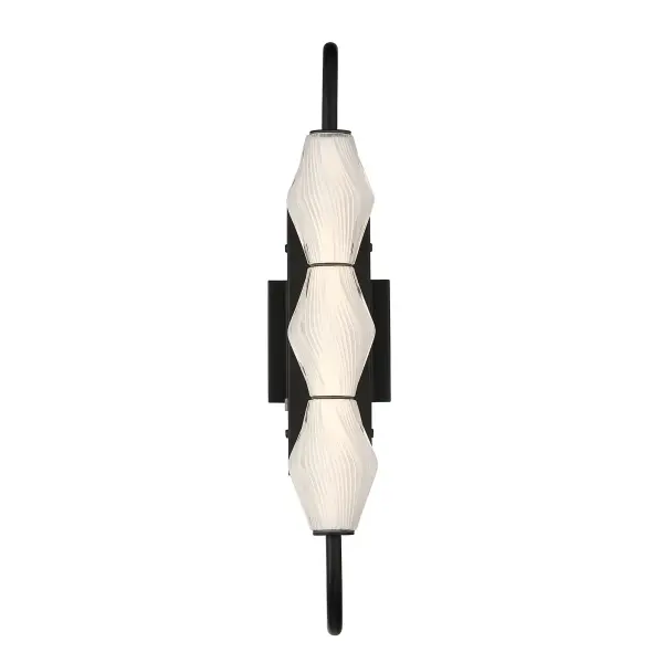 Geode LED Outdoor Wall Mount in Matte Black - Image 3