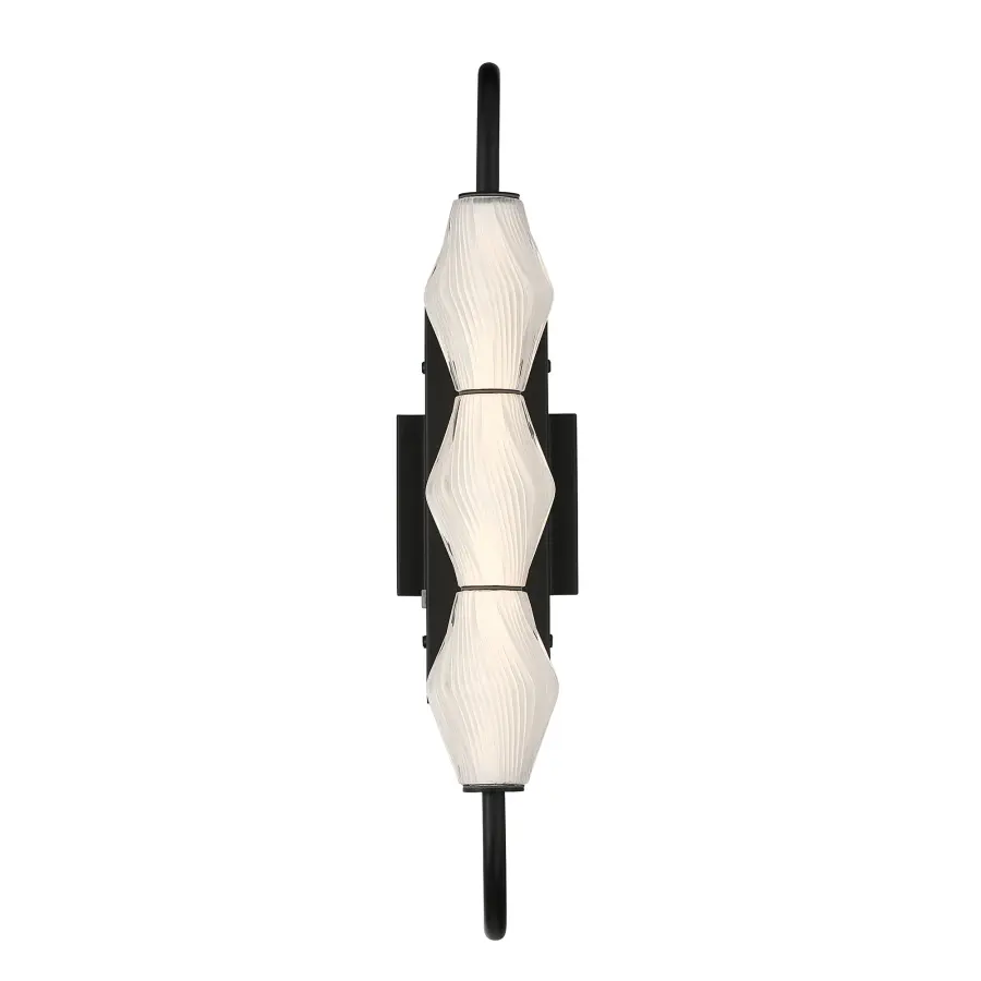 Geode LED Outdoor Wall Mount in Matte Black - Image 3