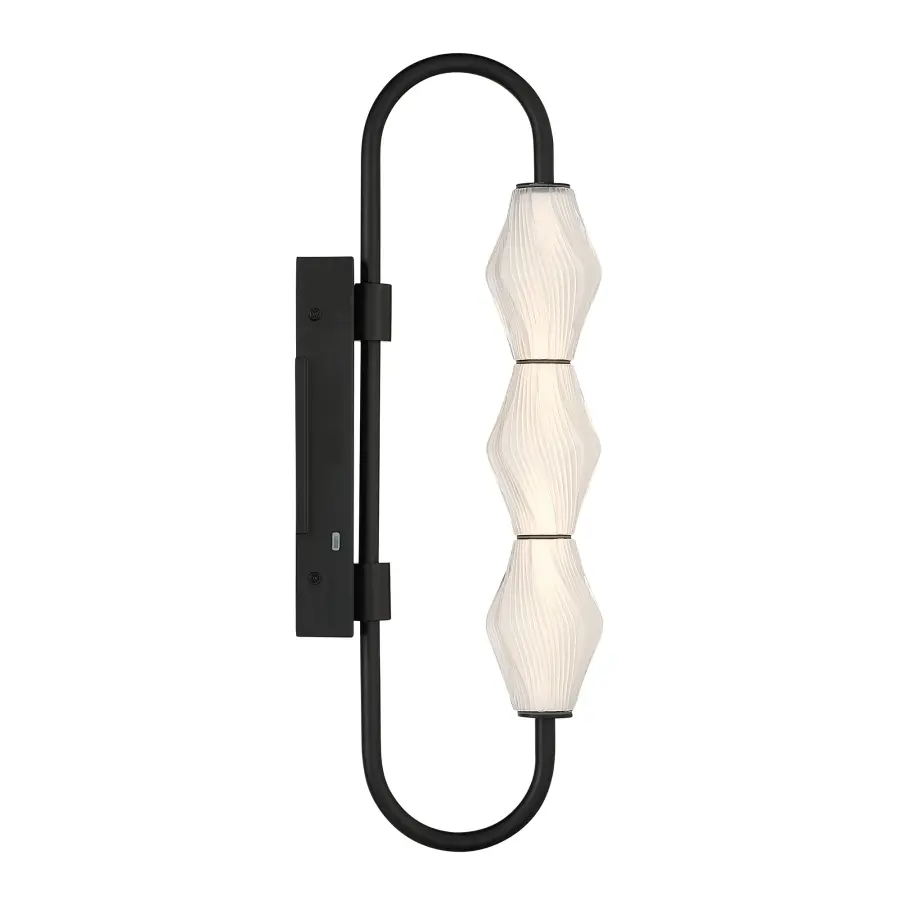 Geode LED Outdoor Wall Mount in Matte Black - Image 4