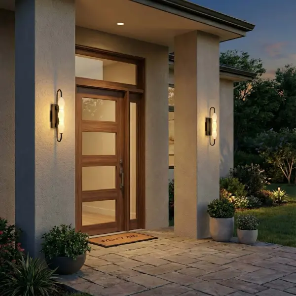 Geode LED Outdoor Wall Mount in Matte Black - Image 6