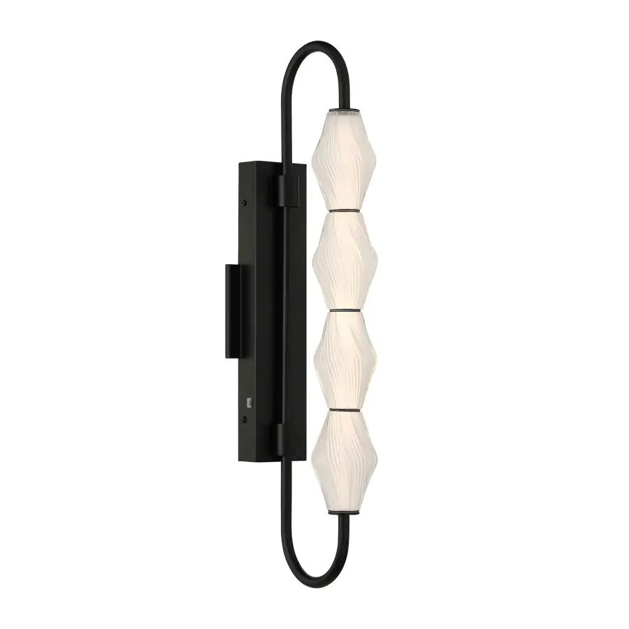 Geode LED Outdoor Wall Mount in Matte Black - Image 1