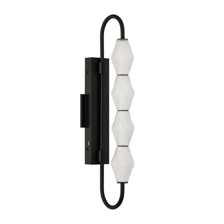 Geode LED Outdoor Wall Mount in Matte Black - Image 2