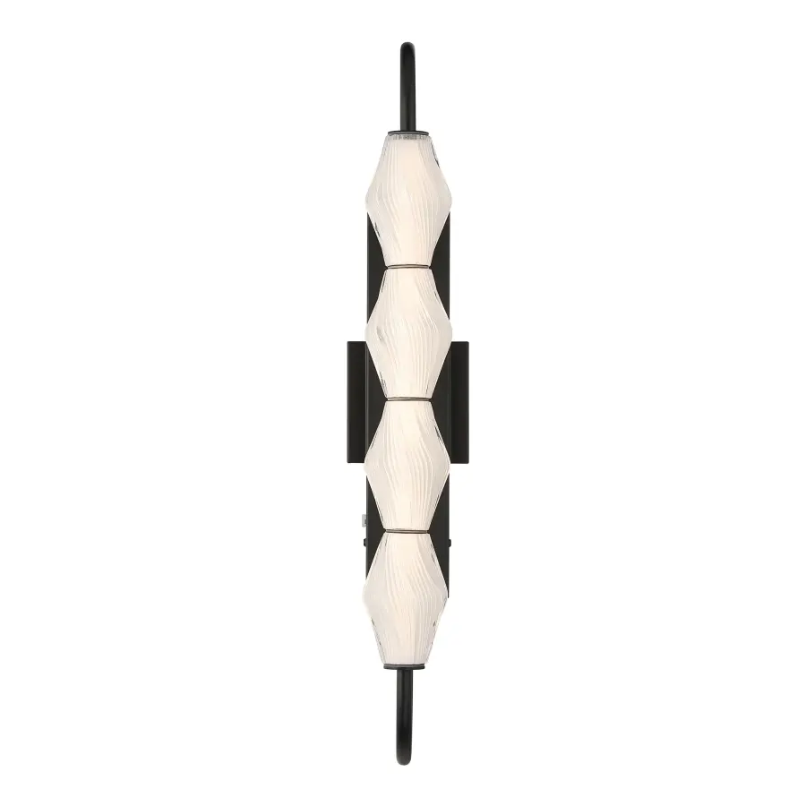Geode LED Outdoor Wall Mount in Matte Black - Image 3