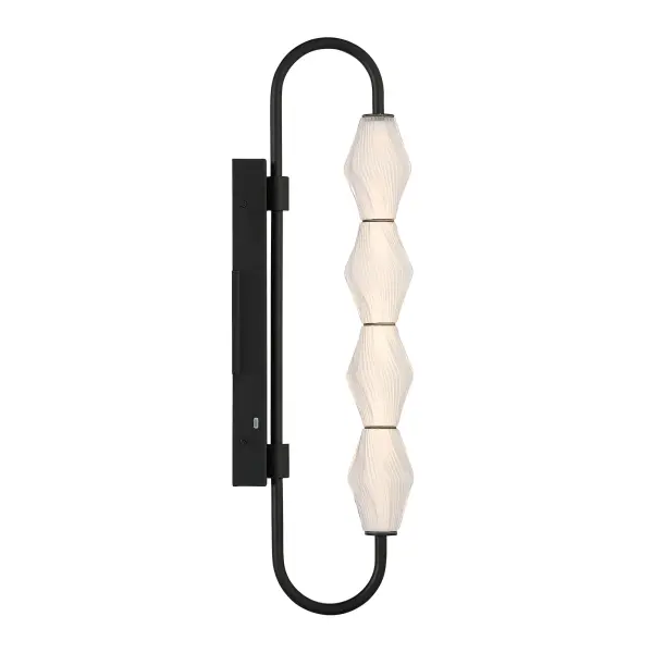 Geode LED Outdoor Wall Mount in Matte Black - Image 4