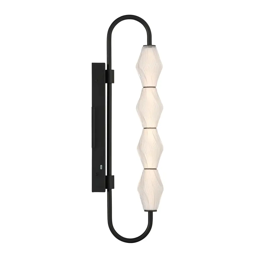 Geode LED Outdoor Wall Mount in Matte Black - Image 4