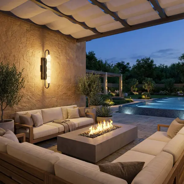 Geode LED Outdoor Wall Mount in Matte Black - Image 9