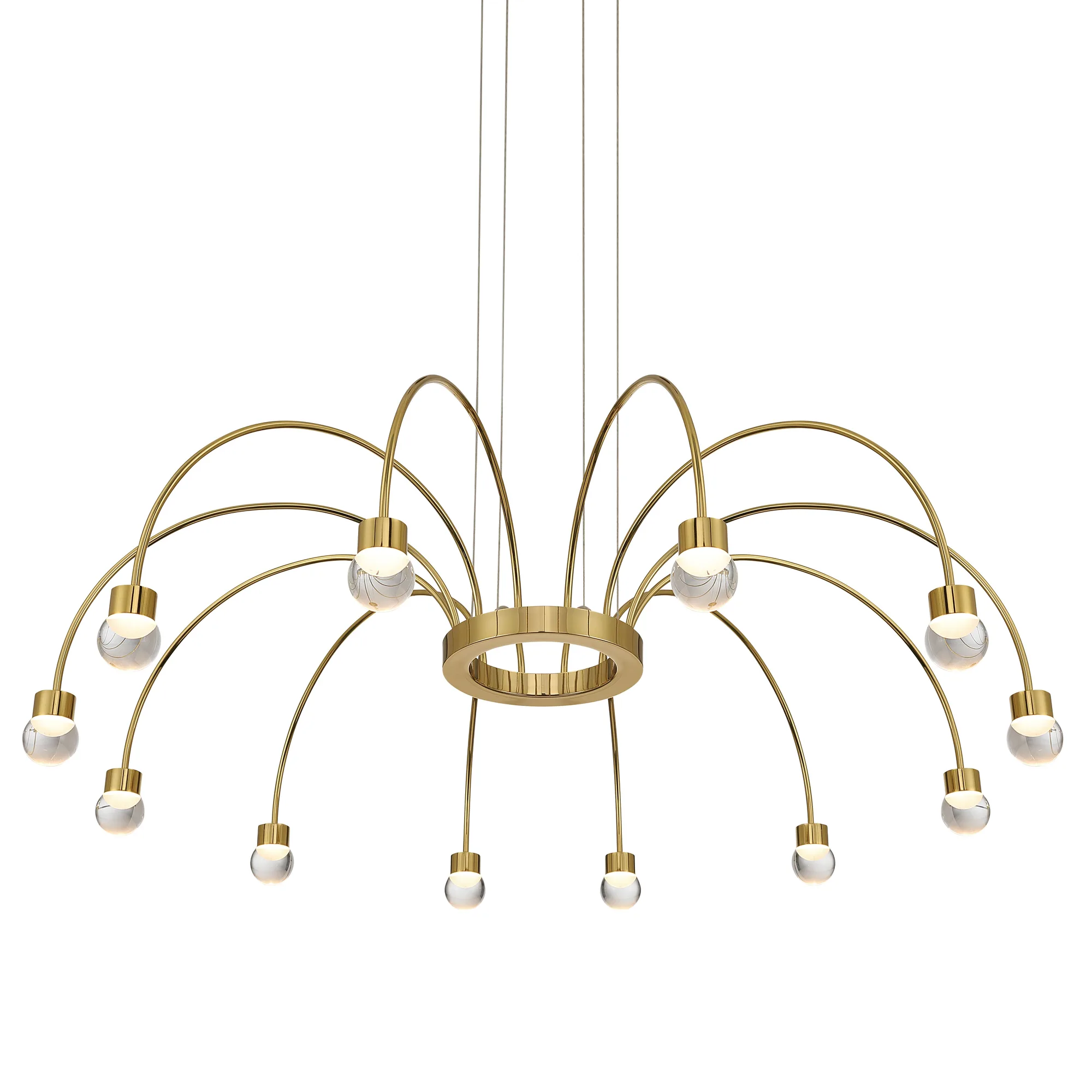 Vario LED Chandelier in Titanium Gold