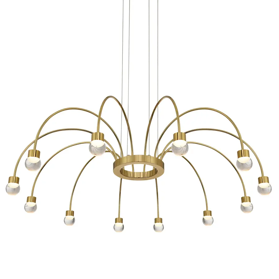 Vario 12-Light LED Chandelier in Titanium Gold - Image 1