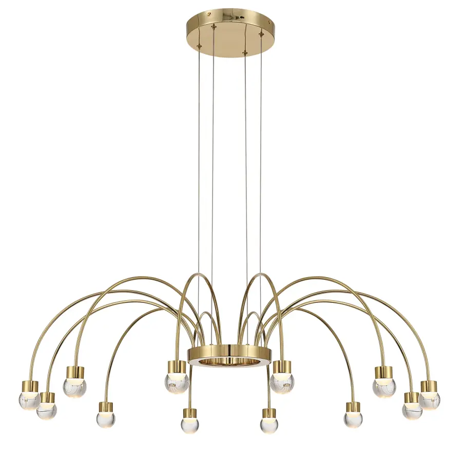 Vario 12-Light LED Chandelier in Titanium Gold - Image 2