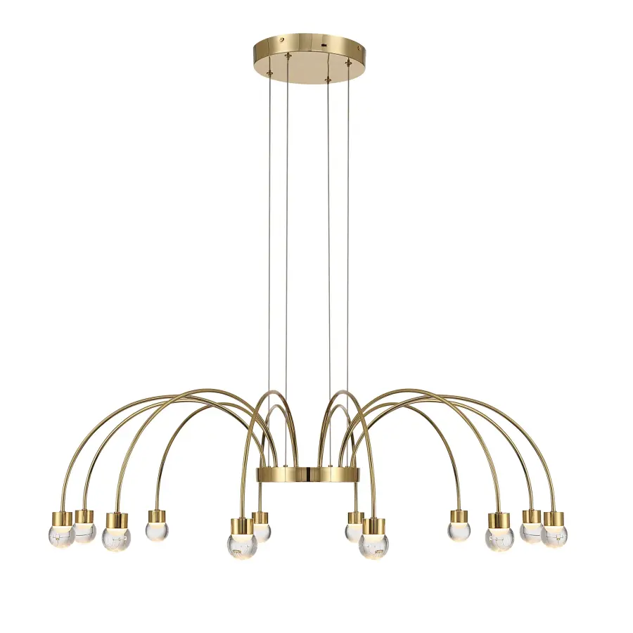 Vario 12-Light LED Chandelier in Titanium Gold - Image 4