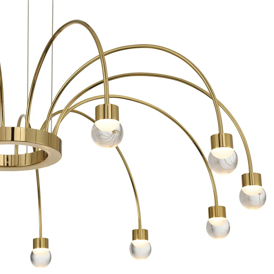 Vario 12-Light LED Chandelier in Titanium Gold - Image 7