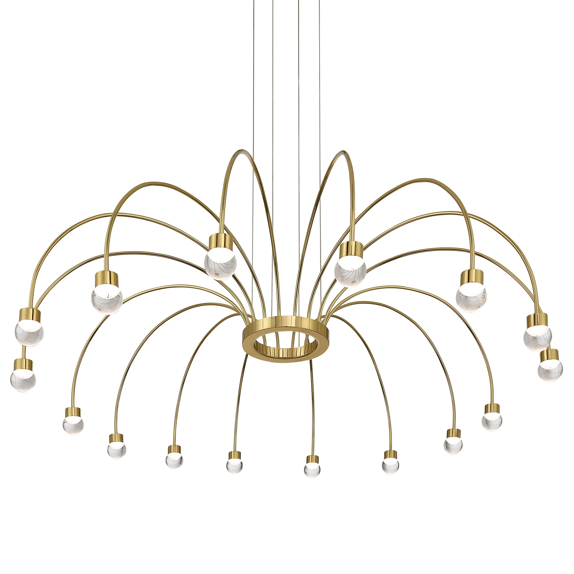 Vario LED Chandelier in Titanium Gold