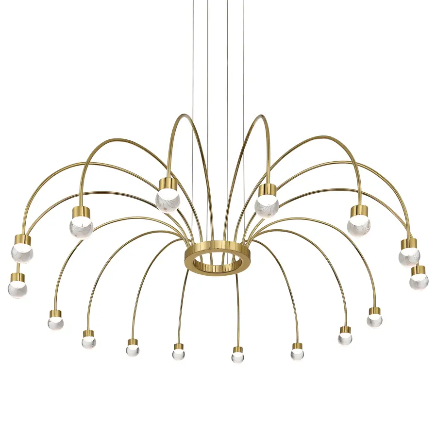 Vario 16-Light LED Chandelier in Titanium Gold - Image 1