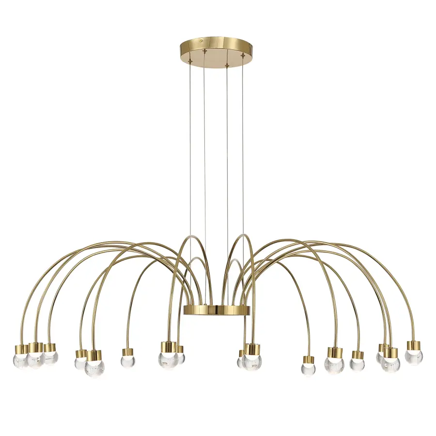 Vario 16-Light LED Chandelier in Titanium Gold - Image 4