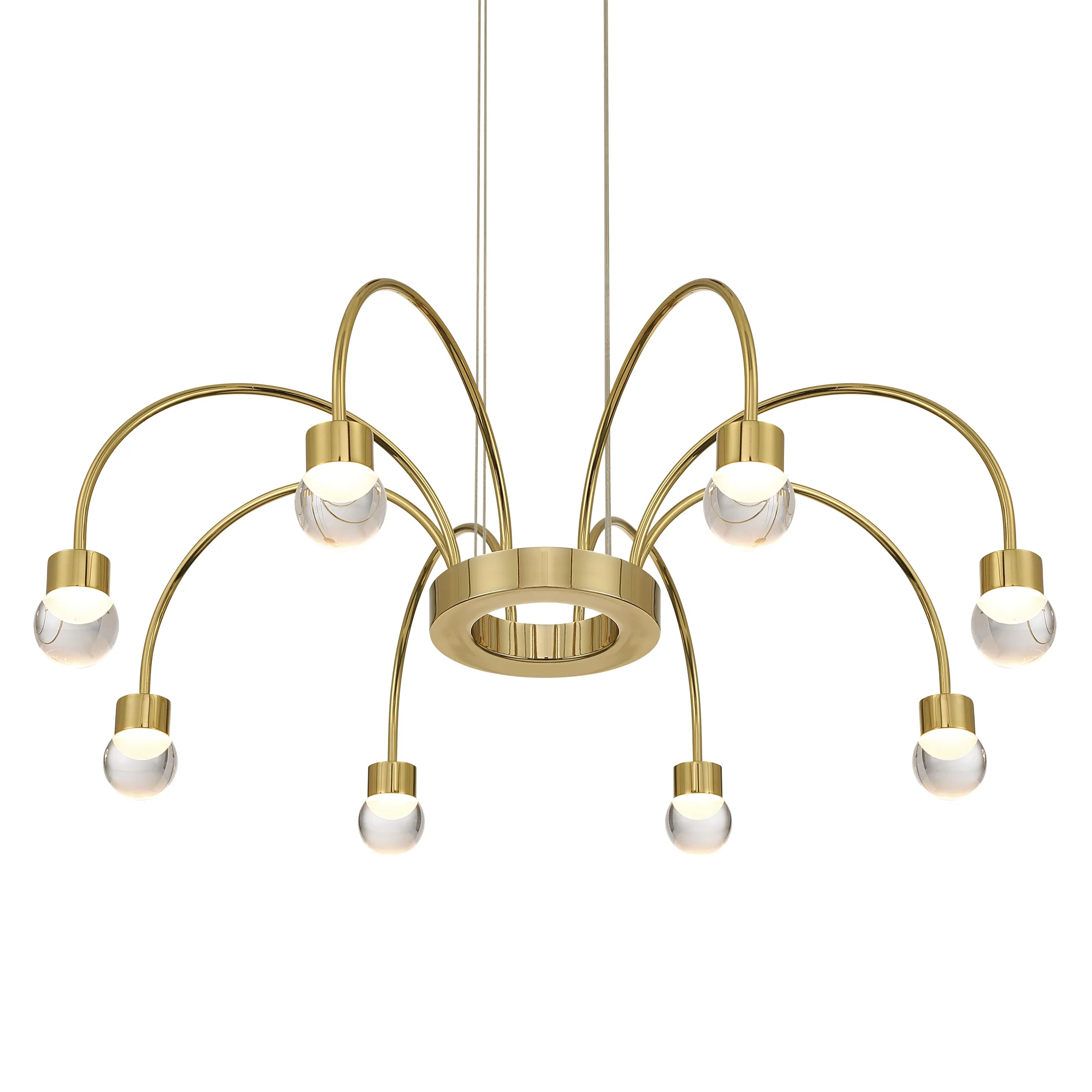 Vario LED Chandelier in Titanium Gold