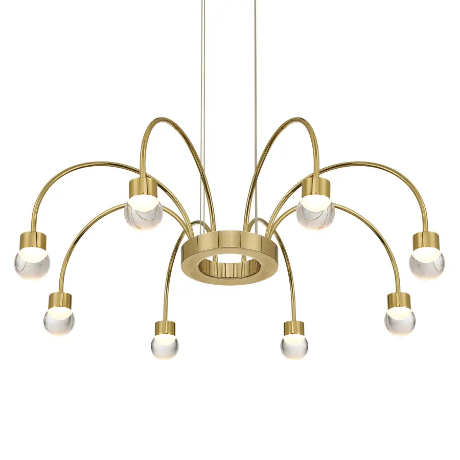 Vario 8-Light LED Chandelier in Titanium Gold - Image 1