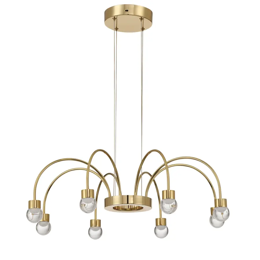 Vario 8-Light LED Chandelier in Titanium Gold - Image 2