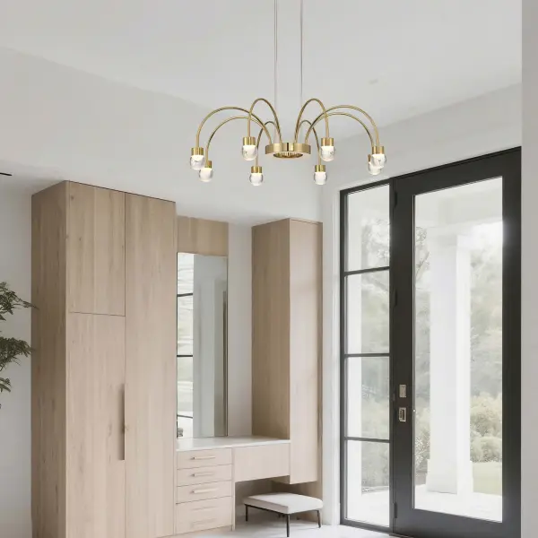 Vario 8-Light LED Chandelier in Titanium Gold - Image 12