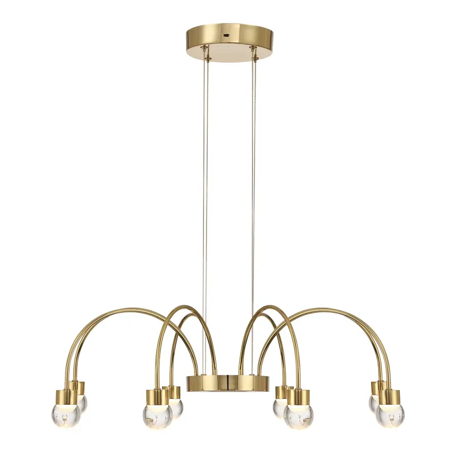 Vario 8-Light LED Chandelier in Titanium Gold - Image 3