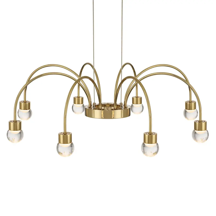Vario 8-Light LED Chandelier in Titanium Gold - Image 4
