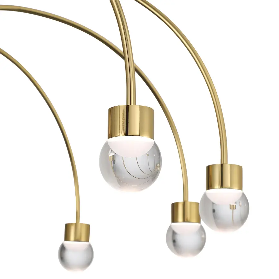 Vario 8-Light LED Chandelier in Titanium Gold - Image 7