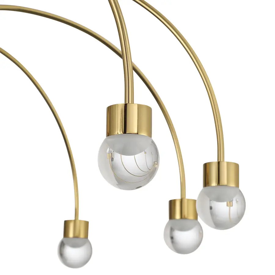 Vario 8-Light LED Chandelier in Titanium Gold - Image 9
