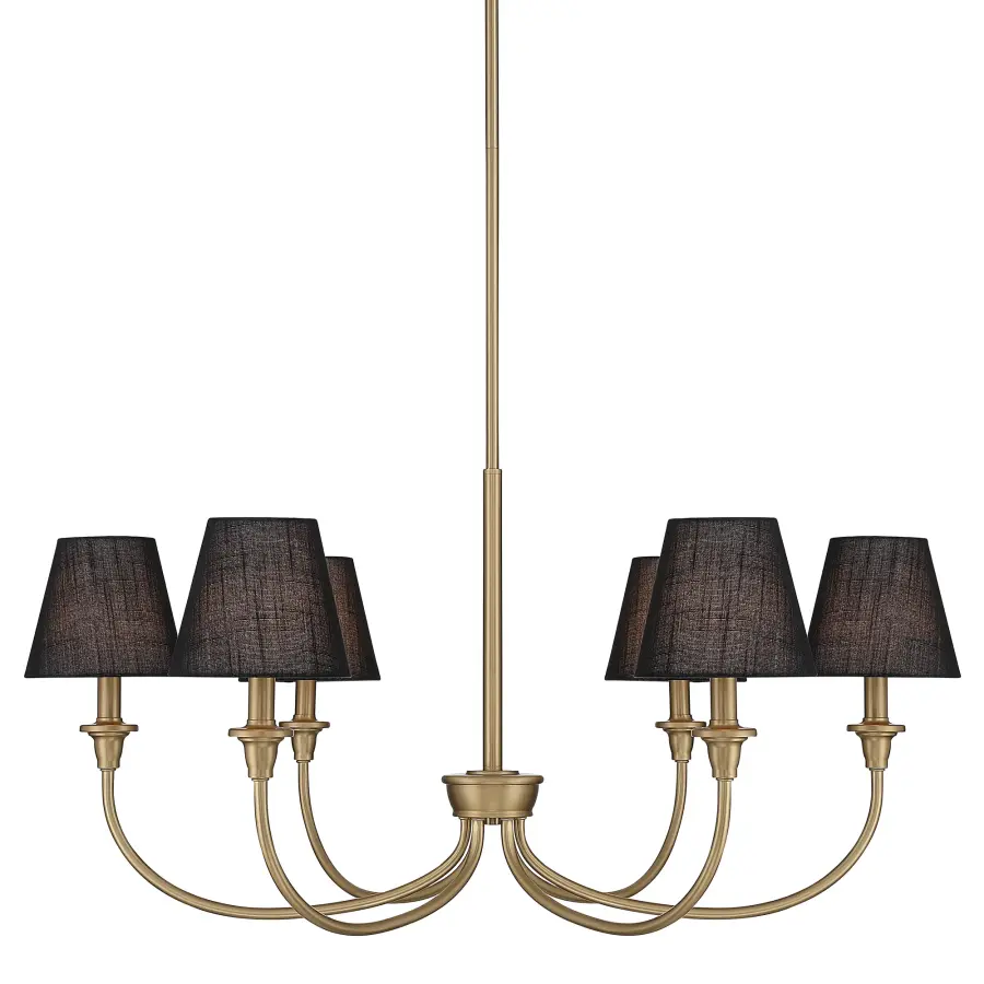 Cambria 6-Light Chandelier in Brushed Champagne Brass - Image 1