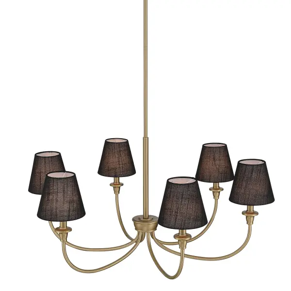 Cambria 6-Light Chandelier in Brushed Champagne Brass - Image 3