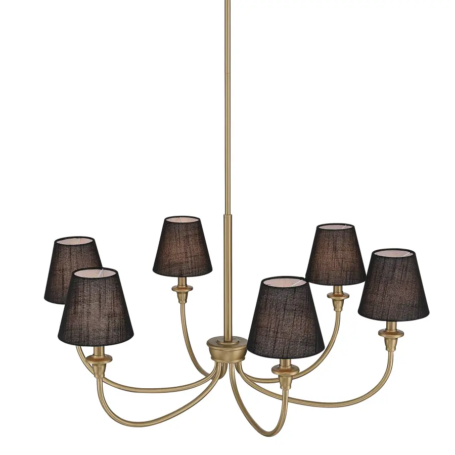 Cambria 6-Light Chandelier in Brushed Champagne Brass - Image 3