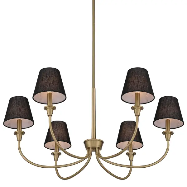 Cambria 6-Light Chandelier in Brushed Champagne Brass - Image 4