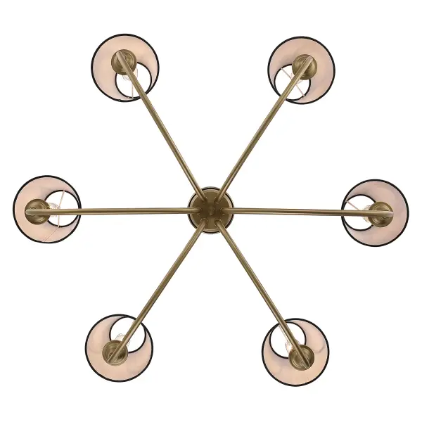 Cambria 6-Light Chandelier in Brushed Champagne Brass - Image 5