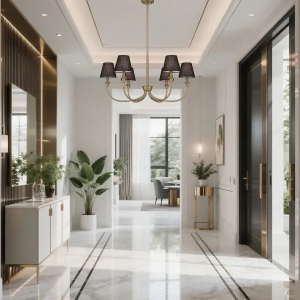Cambria 6-Light Chandelier in Brushed Champagne Brass - Image 8