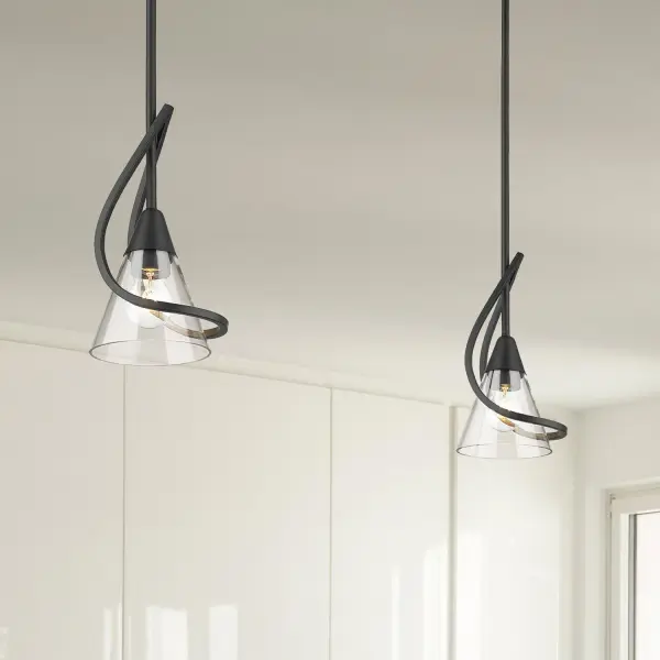 Olympia One Light Mini Pendant in Matte Black - Image 5