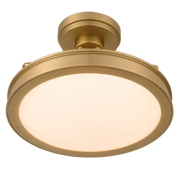 Cameron LED Semi-Flush Mount in Brushed Champagne Brass - Image 3
