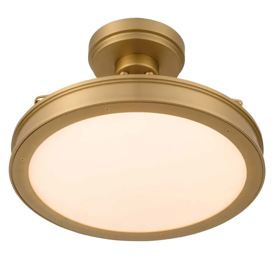 Cameron LED Semi-Flush Mount in Brushed Champagne Brass - Image 3