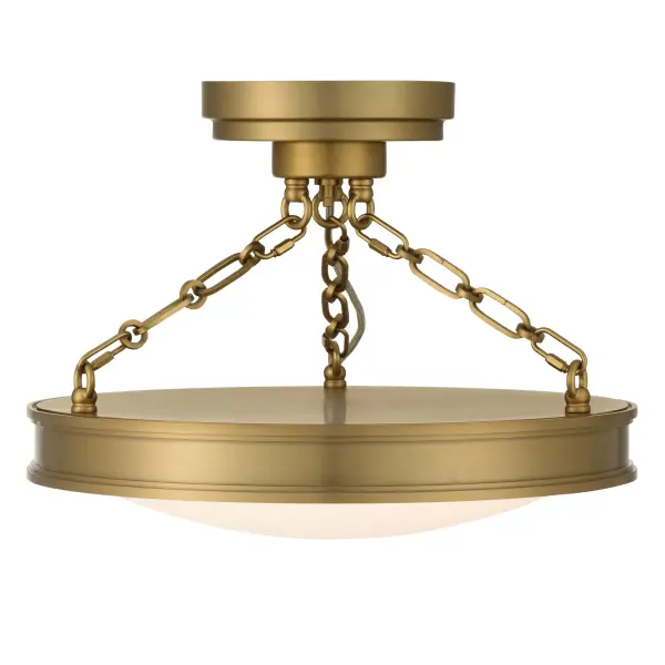 Cameron LED Semi-Flush Mount in Brushed Champagne Brass - Image 4