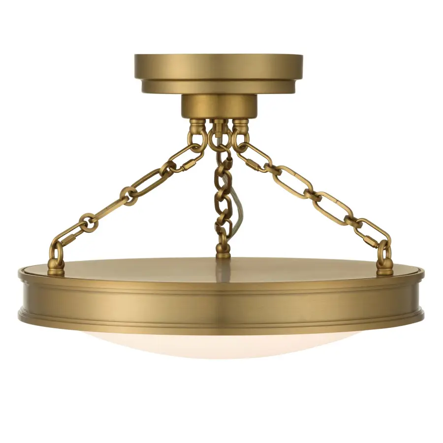 Cameron LED Semi-Flush Mount in Brushed Champagne Brass - Image 4