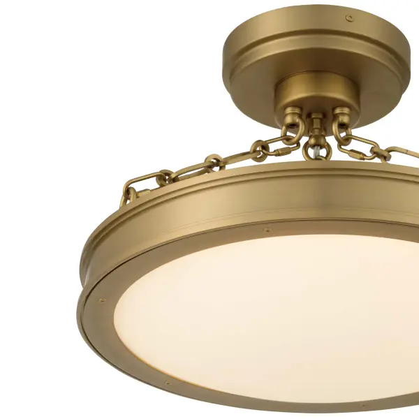 Cameron LED Semi-Flush Mount in Brushed Champagne Brass - Image 5