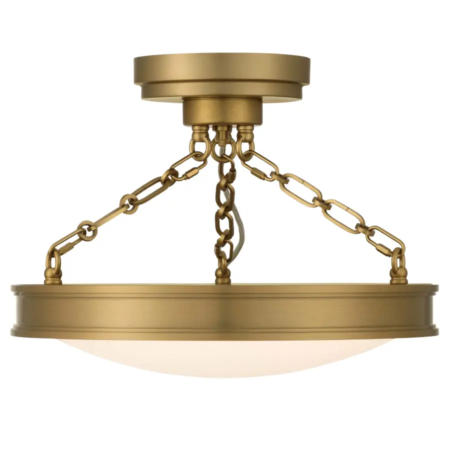 Cameron LED Semi-Flush Mount in Brushed Champagne Brass - Image 6