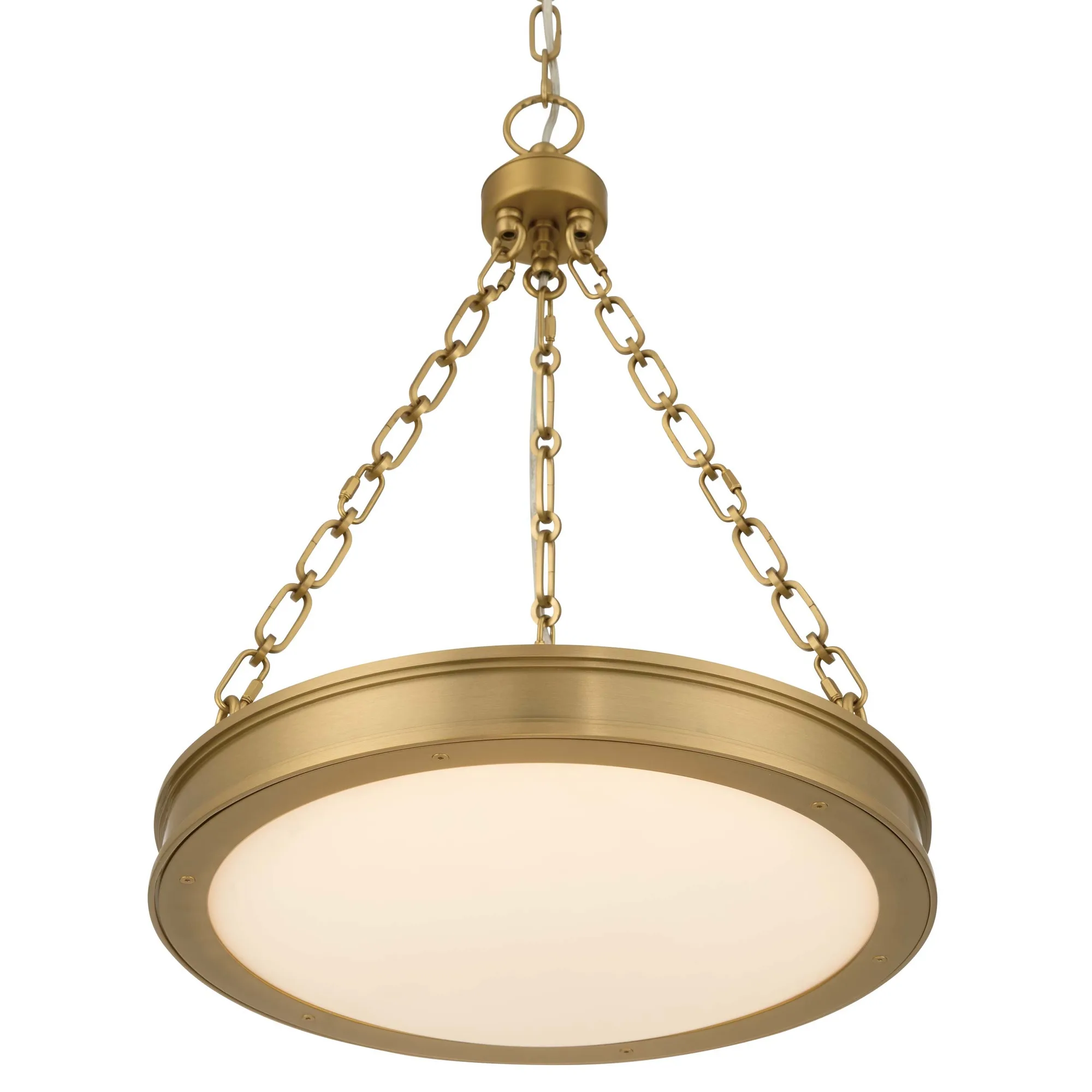 Cameron LED Pendant in Brushed Champagne Brass